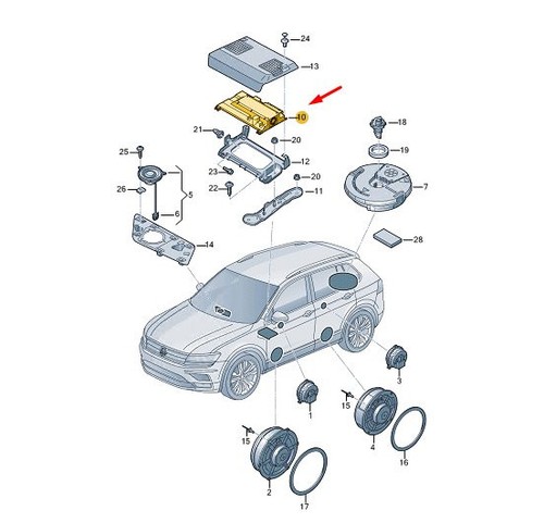 Amplificatore audio volkswagen - amplificatore,